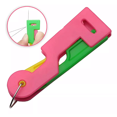 Kit 5 Passa Linha Enfiador Agulha Auxílio Quem Não Enxerga