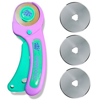 Cortador Circular Princess 45mm + 3 Lâminas Refil Premium