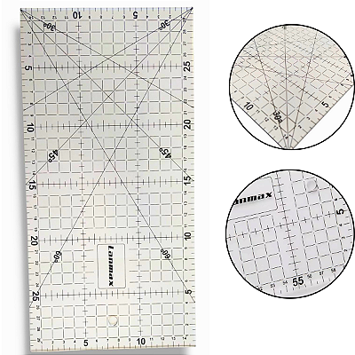 Régua de Acrilíco 15x30cm Patchwork C/Silk Costura Criativa