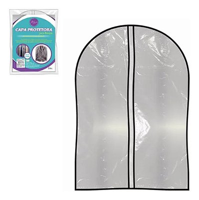 Kit 7 Capas Protetora Roupa Transparente Terno Vestido Zíper