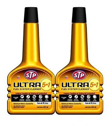 Kit 2 Aditivos Stp Ultra 5x1 Limpeza Completa Injeção + Brinde