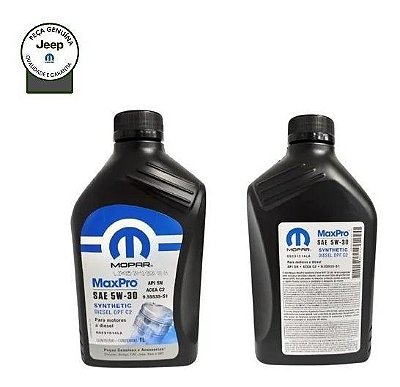 Óleo de Motor 5w30 Sintético Diesel DPF C2 Mopar MaxPro K68231014LA