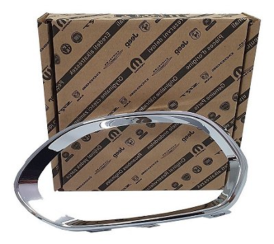 Friso cromado moldura aro farol de milha Fiat Toro L esquerdo