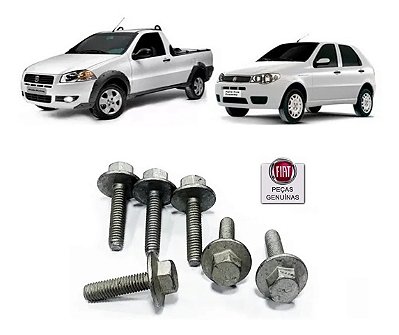 Kit 6 Parafuso Tampa Motor Original Fiat Fire 1.0 1.3 1.4 8v M6x25 46772048