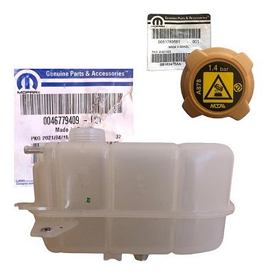 Reservatório de Água do Radiador com Tampa Fiat Fire Strada Idea Siena Palio Sistema Behr