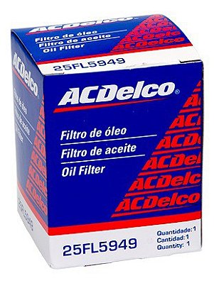 Filtro oleo original Acdelco Fiat Fire todos 25fl5949