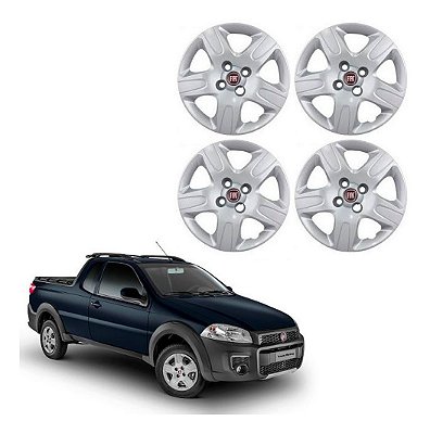 Jogo 4 Calota Aro 14 Fiat Original Strada 2019