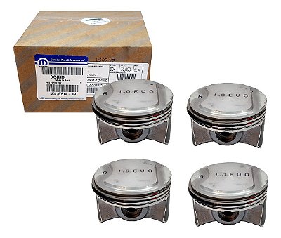 Jogo 4 Pistoes C Anel Novo Uno Palio 1.0 8v Fire Evo Flex