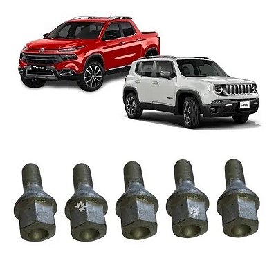 Kit 5 Peças Parafuso Roda Toro Renegade 2016 2020 Original 52156638