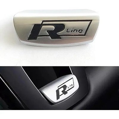 Emblema Volante R Rline Vw Novo Virtus Jetta Golf Polo Gol