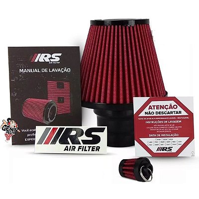 Filtro De Ar Esportivo Duplo Fluxo Rs Altura 120mm Rs1015