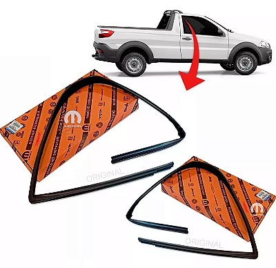 Par Canaleta Vidro Fiat Strada 2 Pts 2006 2007 original 46845305 / 46845385