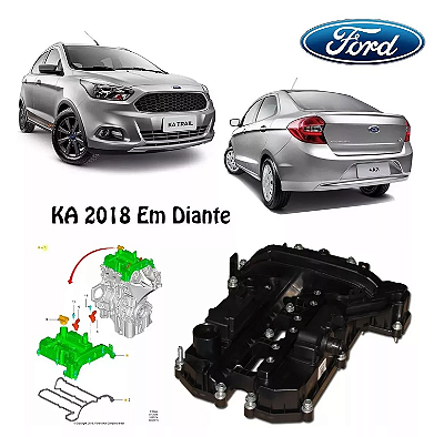 Tampa do cabeçote com junta do Ford Ka 1.0 De 2019 em Diante J3BZ6582A