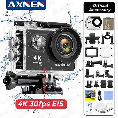 Kit Câmera Esportiva Axnen H9r 4k wi-fi prova de agua + bateria extra +cartao sd 32gb