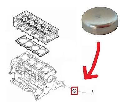 Selo do bloco/coletor original Fiat numero 14328601 /18mm