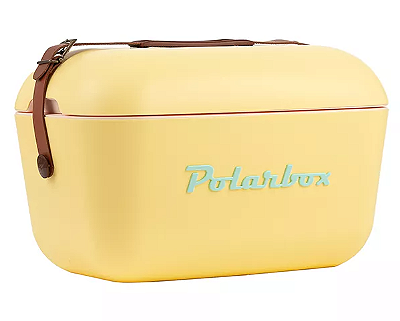Caixa térmica portátil camping cooler Polarbox amarelo 20l com alça