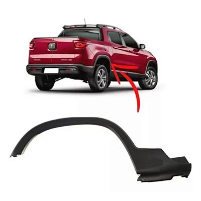 Par moldura paralama traseiras Original Fiat Toro 2016 em diante