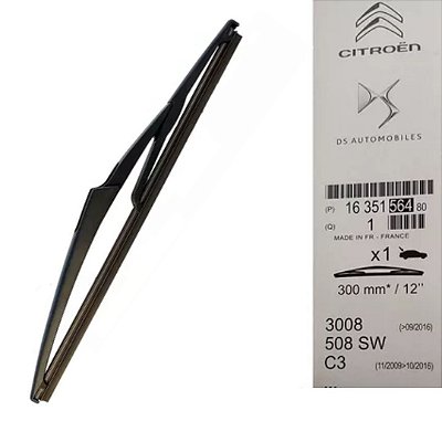Palheta Limpador Traseiro Original C3 PEUGEOT 207 508 308 3008 1007 1635156480