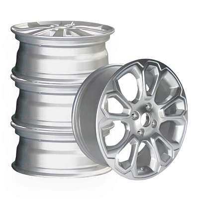 Jogo Roda Liga Aro 17 Prata Ecosport Original Ford