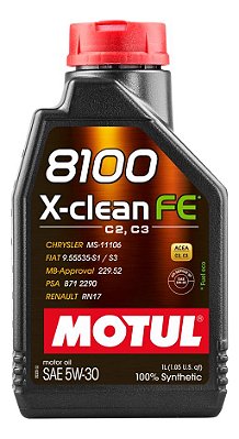 Oleo de motor Motul 8100 X-clean Efe/Fe 5w30 sintetico 1 Litro