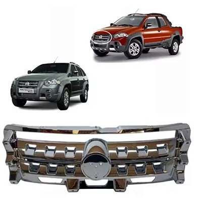 Grade Do Radiador Cromada Original Fiat Strada Palio Weekend 7090959