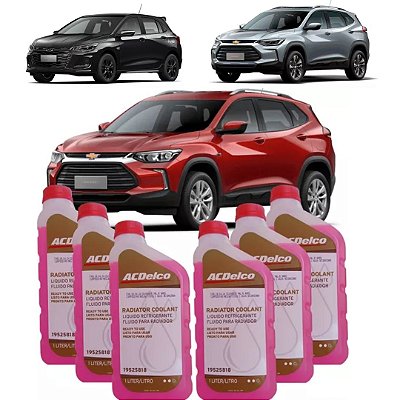 Kit 7 Aditivo Radiador Pronto Para Uso Rosa 19525818 Acdelco