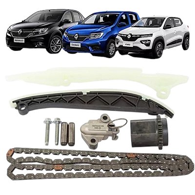 Kit Corrente Comando Renault Kwid Logan Sandero 1.0 12v 3 Cilindros 130C10516R
