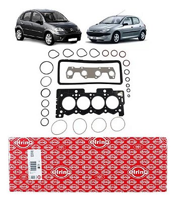 Kit Retificaçao Jogo De Junta Do Cabeçote C3 206 207 1.4 8v