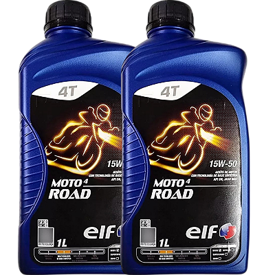 Kit 2 Óleo Para Moto 15w-50 Semissintético Elf Moto 4 Road