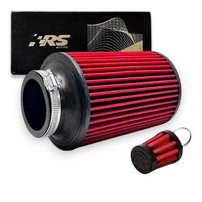 Filtro De Ar Esportivo Duplo Fluxo Rsp 3 X200mm Vermelho