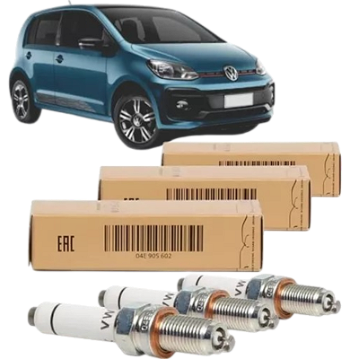 Jogo De Velas Ignicao Up Polo Tcross Tsi 04E905602 3 Unidades