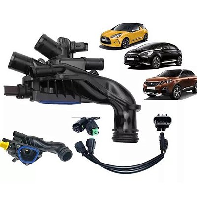 Carcaça Valvula Termostatica Thp 1.6 16v Ds3 308 4008 C4 408 7534521 9810916980 9804315380 1336Z6 11537534521