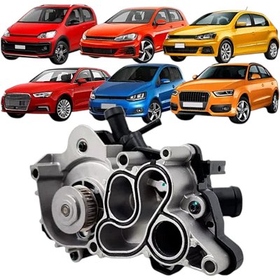 Bomba D'agua Vw Up 1.0 12v 3cil E Tsi Completa C/ Carcaça 04C121004F 04C121600L 04E121042F 04E121600BA 04E121600CJ