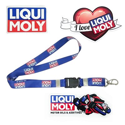 Chaveiro Cordão Liqui Moly + Adesivo Liqui Moly Originais