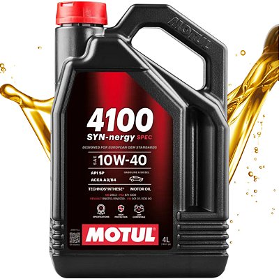 Óleo Para Motor De Carro Motul 4100 Syn-nergy Spec 10w40 4l + BRINDE