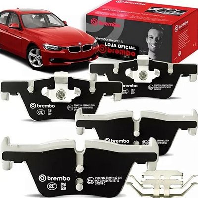 Pastilha Freio Traseiro Brembo Cerâmica Bmw 320i 328 I 12-18 P06071-N + BRINDE