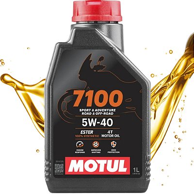 Óleo Para Moto Motul 1l 4t 7100 5w40 100% Sintético + BRINDE