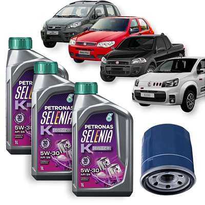 Kit Troca Óleo 5w30 + Filtro Óleo Para Motor Fire 1.0 1.3 1.4