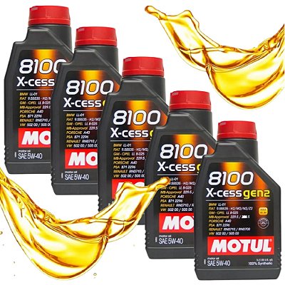 Óleo Motul Para Carros 8100 5w40 Sintético 5 Litros + Brinde