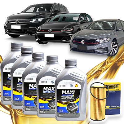 Kit Troca Óleo 5w40 + Filtro Óleo Golf Jetta Tiguan 2.0 TSI