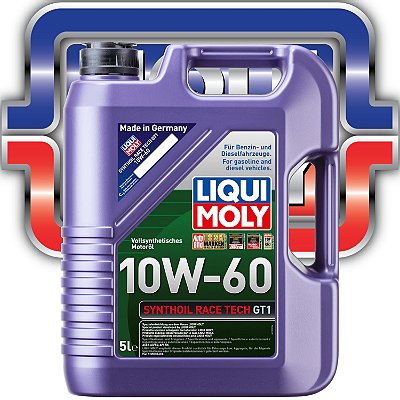 Óleo 10w60 Liqui Moly Synthoil Race Tech GT1 5l + Brinde