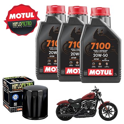 Kit 3 Oleos + Filtro Harley Davidson Faty Boy Sportster 883 HF171B