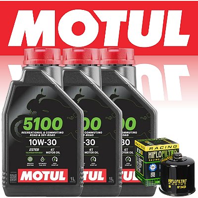 Troca de Óleo CB500F CBR250 CB400 10w30 Motul Filtro HF204RC