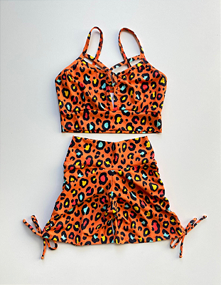 Conjunto Agility Oncinha Laranja