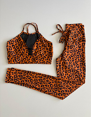 Conjunto Spirit Oncinha Terracota