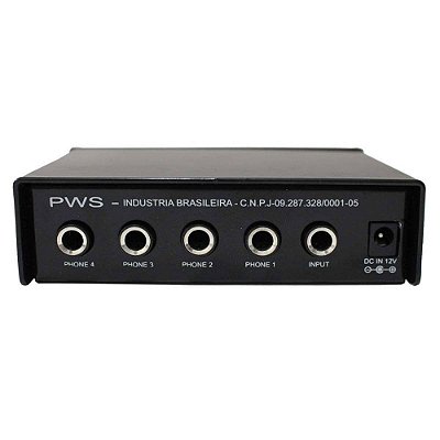 Amplificador Para Fone De Ouvido Com 4 Saídas PH-4000 - PWS