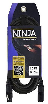 Cabo de Microfone Ninja LW B 30FT XLRM X XLRF - Santo Ângelo