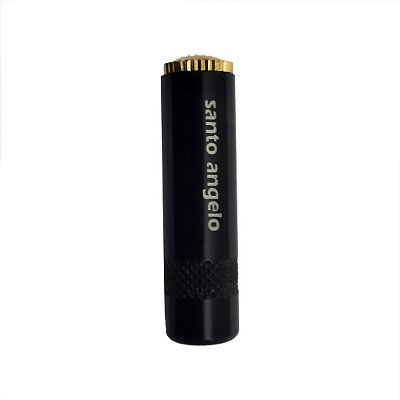 Conector P2 Estéreo Fêmea Preto P2ST SAS LINHA FEMEA OU - SANTO ANGELO
