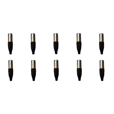 Kit 10 Conectores XLR Macho Linha PLG SA2X - SANTO ANGELO
