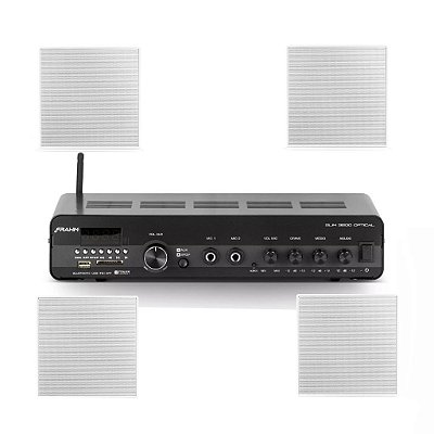 Kit de Sonorização Slim 3200 4x Caixas de Embutir 80W - FRAHM